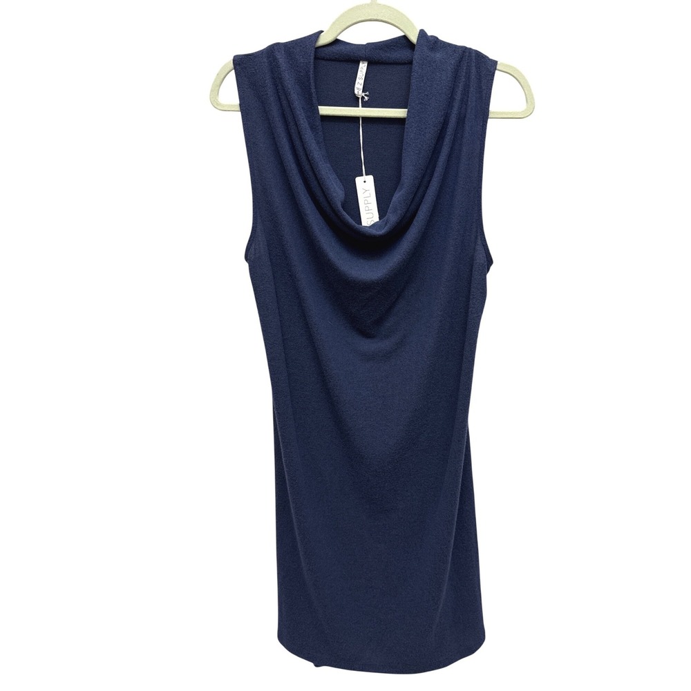 Z Supply The Brooklyn Navy Cowl Neck Sleeveless Knit Dress Size S NWT